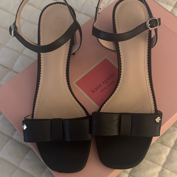 kate spade Shoes - Kate Spade Black Bow Sandals